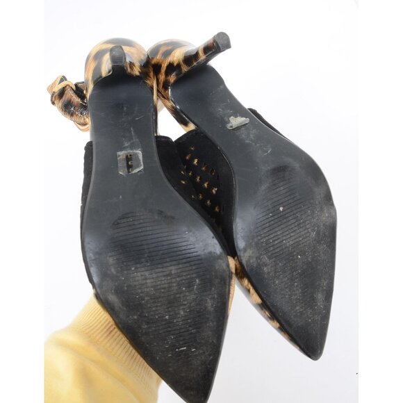 J. Renee Damiona-jj Women's 8 Animal Print Mesh Cap-Toe Slingback Pointed Heels - Picture 9 of 10